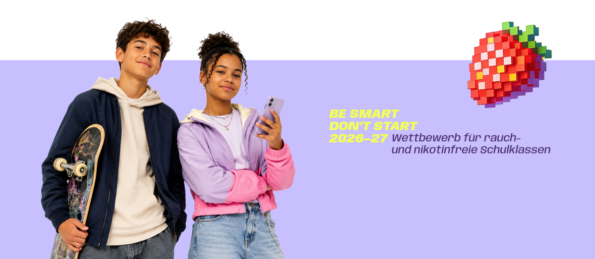 Be smart don´t start 2025-26 Wettbewerb für Rauchfreie Schulklasse