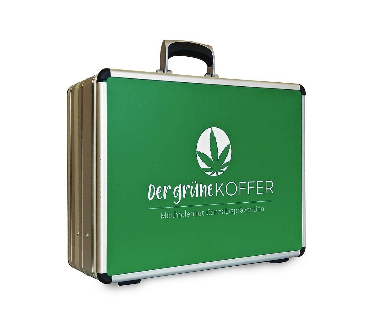 Der grüne Koffer im geschlossen Zustand