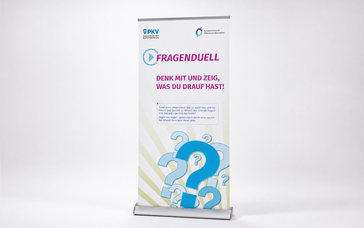 Aufsteller Fragenduell